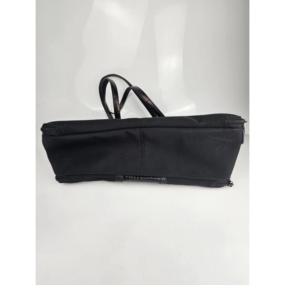 Brighton Matilda Organizer Tote Black Croc Trim‎ Bag w Box Dustbag Charm